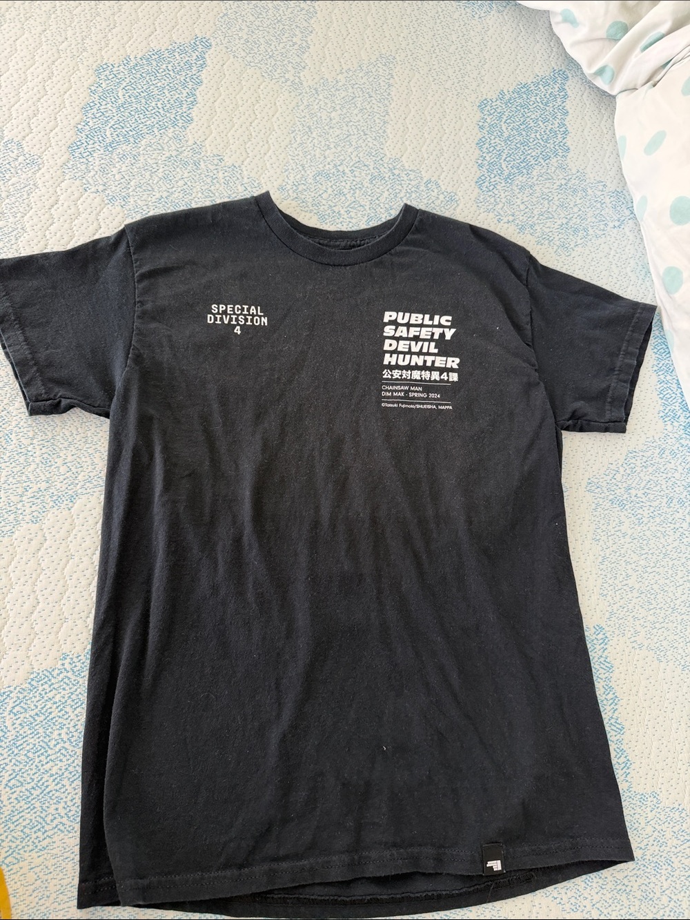 DIM MAK Collaboration- Public Safety Devil Hunter Black Graphic Tee Chainsaw Man